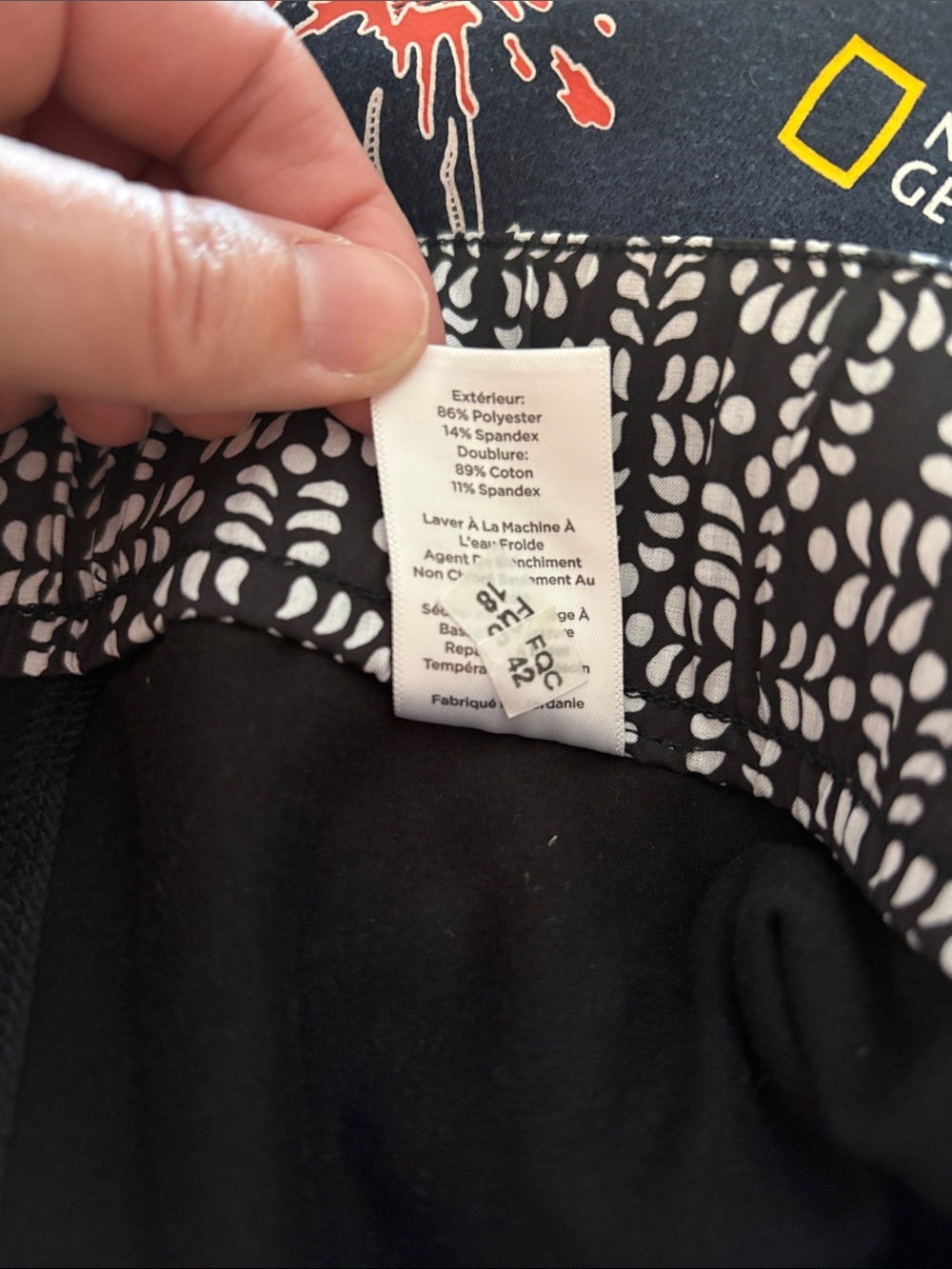 Talbots B&W Skort w/ Zip Pockets Size Large EUC Preppy Weekend Vacation Beach - Picture 10 of 10